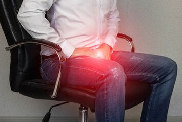 A person with signs of prostatitis